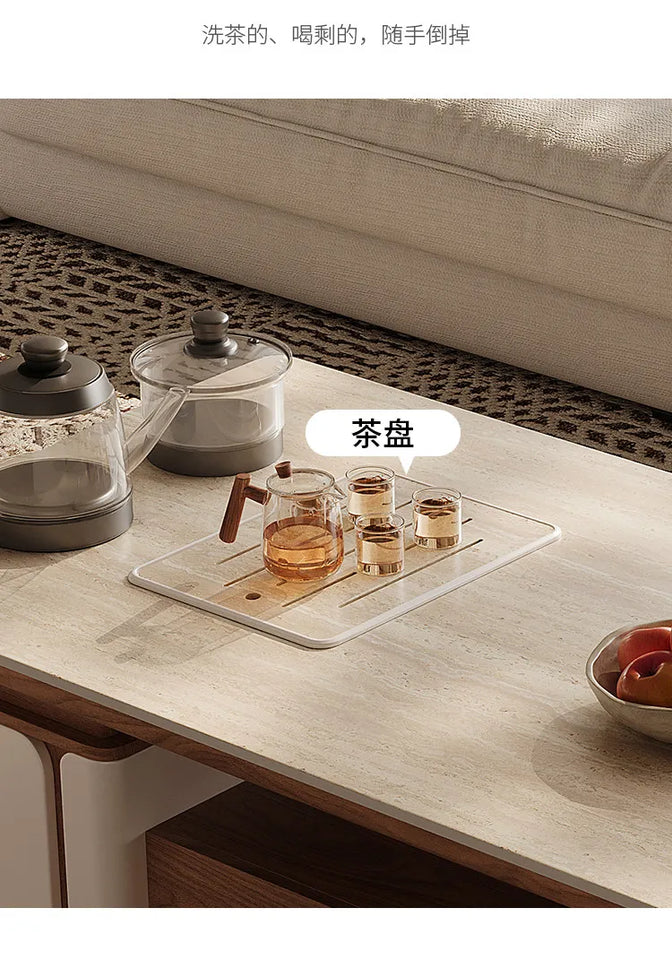 Tea Making Integration Rectangle Coffee Table Storage Fashion Living Room Center Sofa Side Table Interior Decor Items Furniture