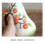 Hand-Painted Ceramic Seasoning Bottle Bird Flower Fruit Soy Sauce Vinegar Oil Bottle Coffee Table Wine Cabinet Decoration
