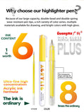 GuangNa 12 Colors/box Direct Liquid Hardhead High-gloss Acrylic Marker, for Student Notebook Writing, DIY Painting Graffiti