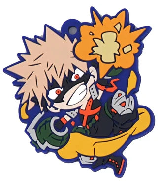 My Hero Academia Anime Bakugou Katsuki Midoriya Izuku Dabi Hawks MHA Rubber Keychain Ornament Toys Collection Gift
