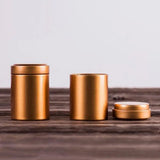 Round Shaped Jar Eco-Friendly Coffee Tea Caddy Mini Tin Storage Box Round Sealed Iron Box For Coffee Storage Home Decor Tea