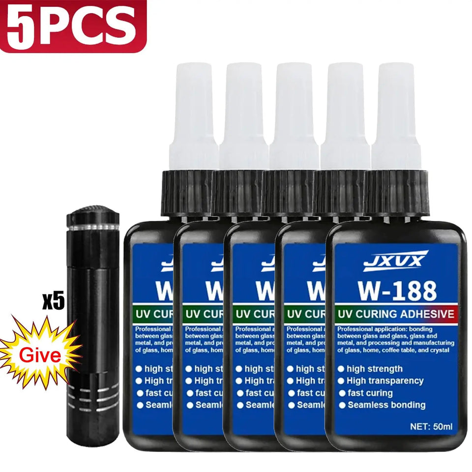 1.76oz UV Resin kits with lamp Epoxy Resin Glue  waterproof, UV-enhanced curing DIY Jewelry Making High Transparency Fast Drying High Hardness For Bonding Glass Metal Wood DIY Crafts Decor 1-5pcs.