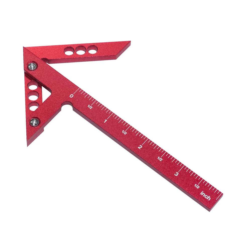 Woodworking Circle Center Scribe 45/90° Center Measuring Tool Line Gauges Aluminum Center Scribe Carpenter Ruler Measuring Tool