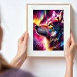Huacan New Arrivals 2025 Diamond Painting Wolf Aurora Diamond Mosaic Animal Landsacape Art Decorative Paintings