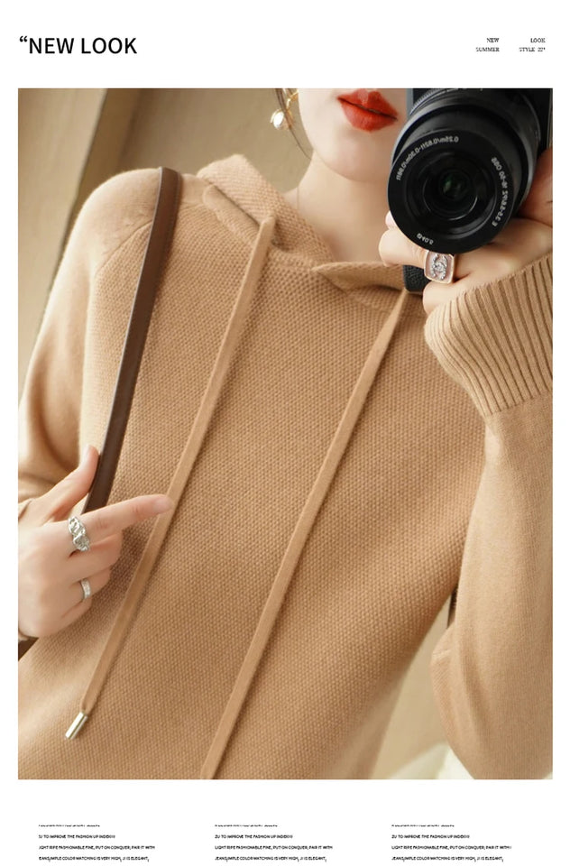 Hoodies And Sweatshirts Long Sleeve Sweaters For Women Wool Clothing New Arrivals Knitted Jumpers Female Outerwears Fashion Tops