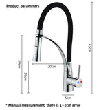 Matte Black Kitchen Sink Faucet Pull Down Swivel Spout Kitchen Sink Tap Deck Mounted Bathroom Hot and Cold Water Mixers