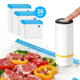 Mini Vacuum Sealer Pump Automatic Electric Air Pump Food Fresh-Keeping Handheld Sealing Pump with BPA-Free Vacuum Packaging Bag
