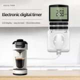 Electronic Digital Timer Switch EU Programmable Electronic Timing Socket EU Plug Outlet Kitchen Appliance Time Control Day/Hour