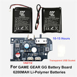 6200MAH Li-Polymer Batteries Lithium Battery Power Board Rechargeable Battery For Game Gear GG Gaming Console