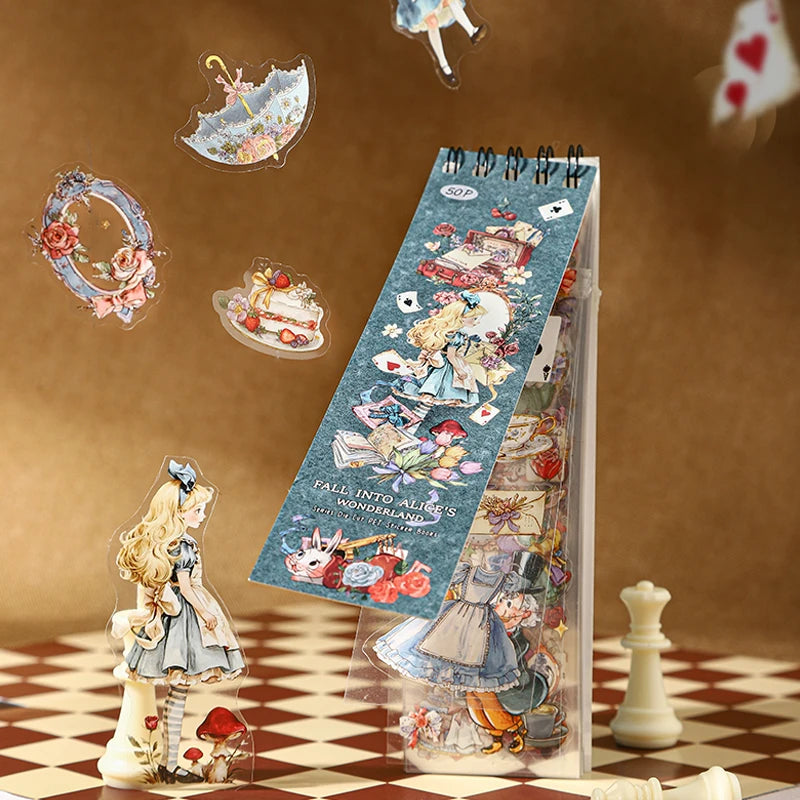 Mr.Paper 50Sheets/Book Fairy Tale Theme Die-cut PET Sticker Book DIY Journal Supplies for Phone Case Envelope Calendar Cup Decor