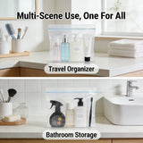 3 Size Reusable Storage Bags Transparent Leak Proof Freezer Bags Airtight Seal for Food Fruit Veggie Storage