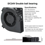 New Dual Ball Bearing 120MM Fan GDB1232 For GOSTIME 5V 12V 24V 120X120X32MM Large Air Volume Fan Barbecue Grill Turbo Blower
