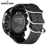 NORTH EDG APACHE-D Men's Digital Free Dive Watch Outdoor Sport Watches Altitude Barometer Compass World Time Waterproof 100M