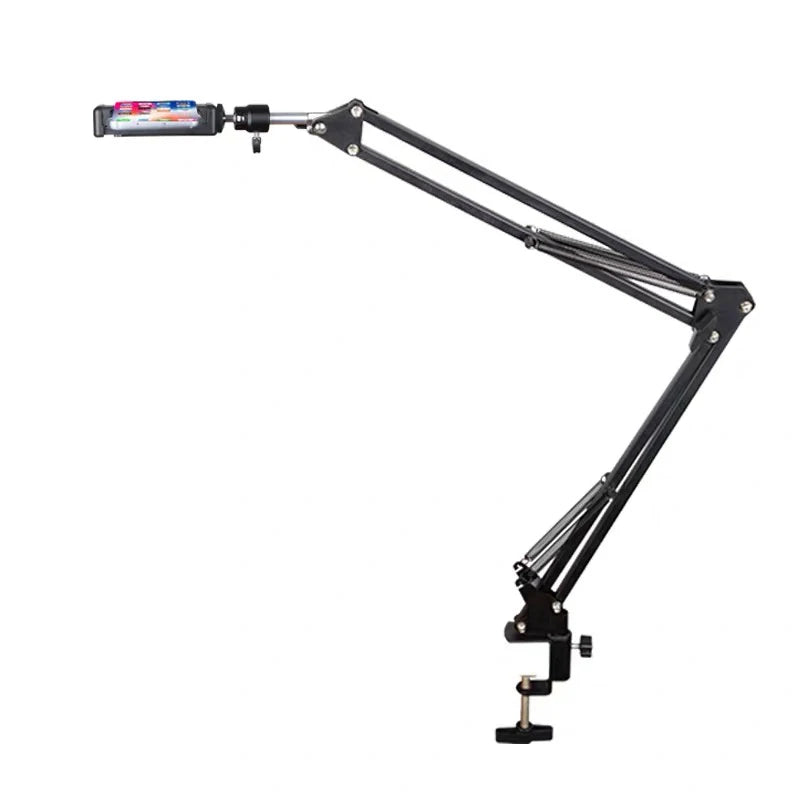 Desktop Phone Stand for Mobile Telephone Video Shooting Overhead Smartphone Mount for Cellphone Table Bracket for Vlog Recording