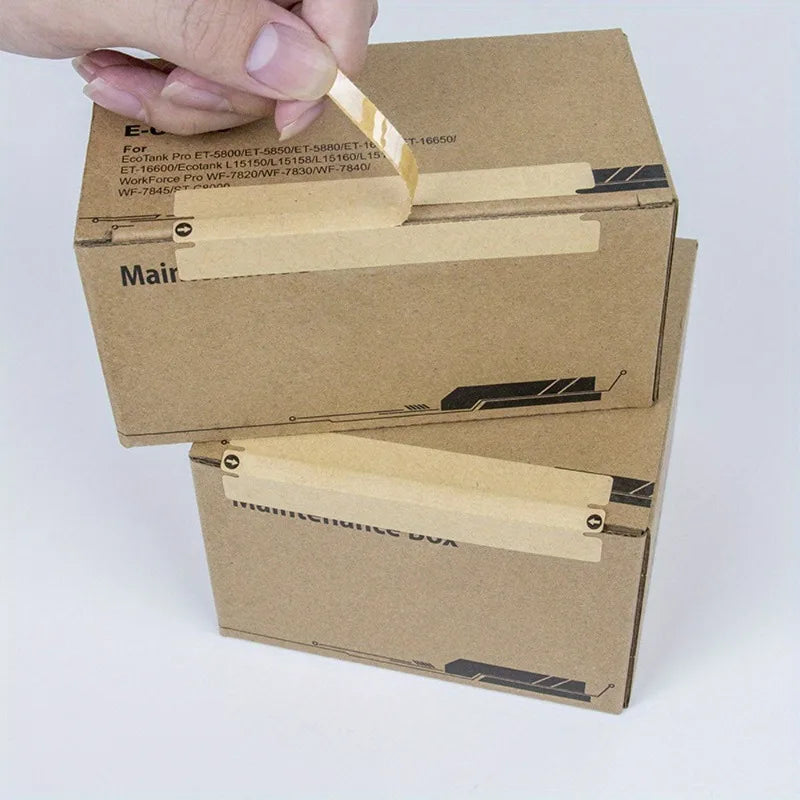 100pcs Self-Adhesive Sealing Stickers, Rectangular Matte Finish,Single-Use Paper Seal Labels for Secure Packaging and Mailing