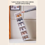 Shoe Rack Clear Shoe Storage Organizer Foldable Clear Stackable Box for Bedroom Hallway Home Dormitory Boot Workplace Sneaker
