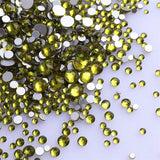 1440Pcs Mix Size Glass Flatback Rhinestone Glitter Crystal AB Round Diamond Non Hotfix Glue On Stone for DIY Nail Art Decoration