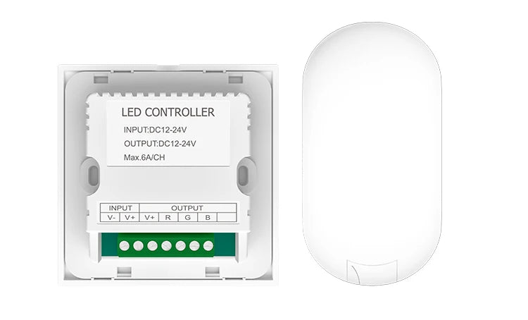 LED Light Strip Wallmount Glass Pannel Touch EU AU Controller Dimmer CCT RGB 12V 24V 6A/CH Home Commercial 0-100% Smooth Dimming
