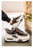 Chunky Sneaker Plus Size 45 46 47 48 Men Designer Sport Shoes Fashion Casual Leather Fabric Height Increased Flat Platform Shoes