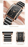 LIGE Fashion Elegant Watch for Women Japanese Movement Ceramics Strap Luxury Ladies Bracelet Quartz Watches Gifts Reloj Mujer