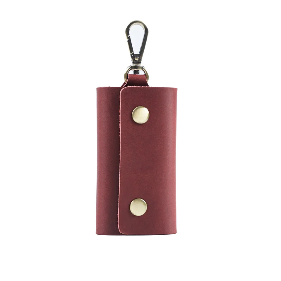 100 % Genuine leather   Multi-function Key Bag High Quality Crazy Horse leather Key Pouch Unisex Leather Business Gift