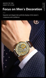 POEDAGAR Fashion Business Men Watch Waterproof Luminous Hollow Tourbillon Male Clock Automatic Mechanical Leather Men's Watches