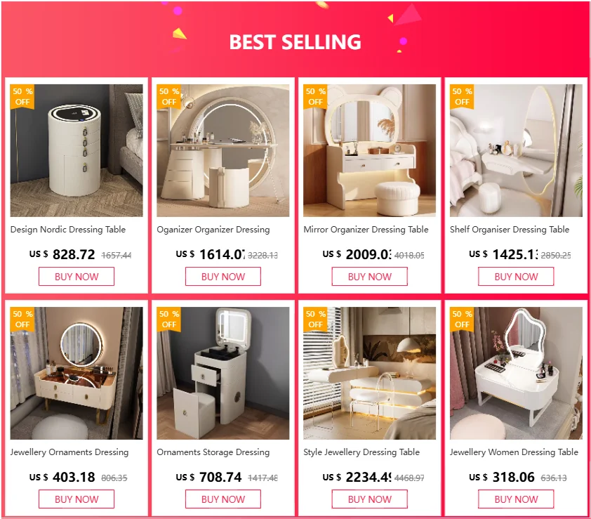 Oganizer Organizer Dressing Table Apartment Italian Ornaments Girls Dressing Table Drawer Modern Tocador Maquillaje Furniture