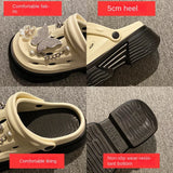 Fashion Beach Garden Shoes DIY Women's Hole Shoes 8cm Sandal Slippers Cartoon Accessories Hole Slippers Shoes for Students Girls