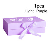 Cardboard Package Box Pink Black Carton Large Gift Box Personalized Logo Corrugated Box For Packaging Party Box With Ribbon