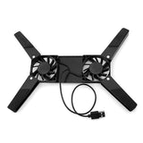 1-5PCS Air-cooling Laptop Cooler Bracket USB Powered Cooling Dock Laptop Cooling Pad 2 Fan for Notepad Universal PC Computer