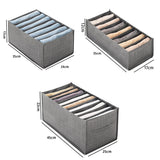Closets Clothes Organizer Foldable Clothing Underwear Jeans Storage Box Drawer Organizer with Handles Wardrobe OrganizersDivider