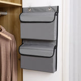 Multi-pockets Wall Storage Bag Large Over Door Hanging Shoe Organiser Behind Doors with 4 Metal Hooks Shoes Rack Storage Bags
