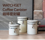 watchget 1.2/1.5/1.8L Airtight Canister Coffee Bean Storage One Way Releasing Valve Container with Date Tracker and Scoop