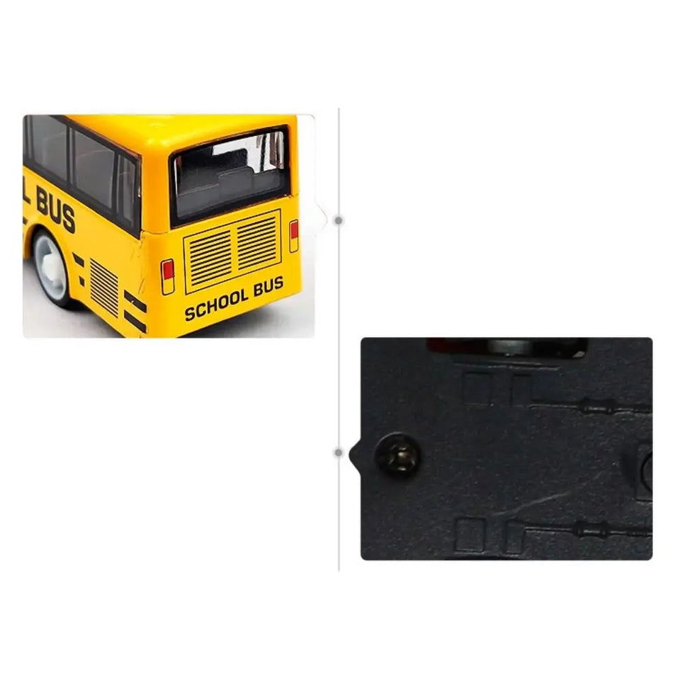 High Imitation Bus Shape Ornaments High Quality Kids Gift Hobbies Alloy Bus Model Extended Bus Toys Pull Back Vehicle Model