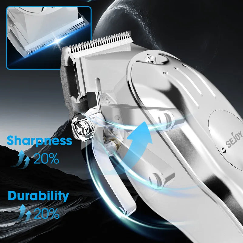 Sejoy Professional Combo Kits Hair Clipper Electric Hair Trimmer Set For Men Rechargeable Cordless Haircut Machine for Barber