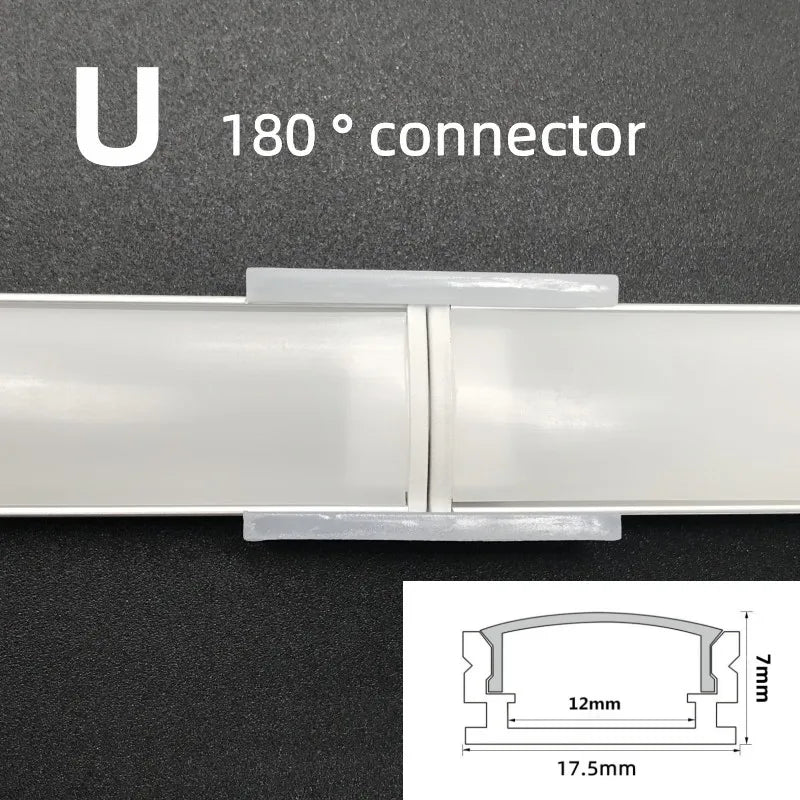 1-30pcs/Lot perfil aluminio led Corner Aluminium Profile Channel Holder for LED Strip Light Bar Cabinet Lamp Kitchen Closet