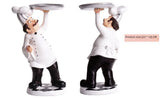 Restaurant Resin Decor - Chef Figurine & Bar Ornaments for Cafe, Commercial Kitchen Decorations Durable Resin Craft