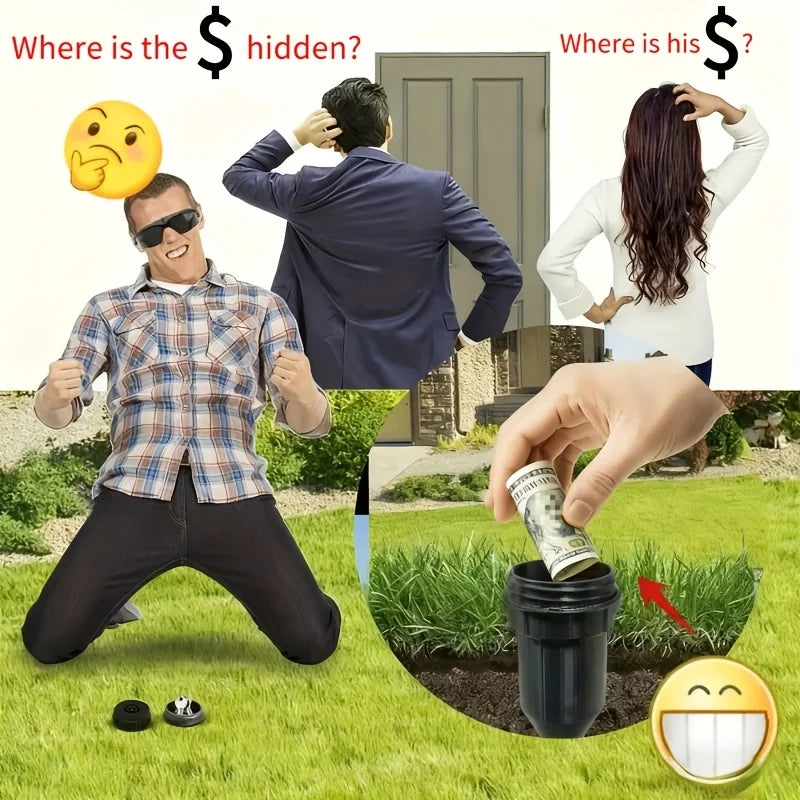 Realistic Underground Watering Can Garden Key Hider Durable Plastic Key Safe for Outdoor Garden Security No Battery Needed