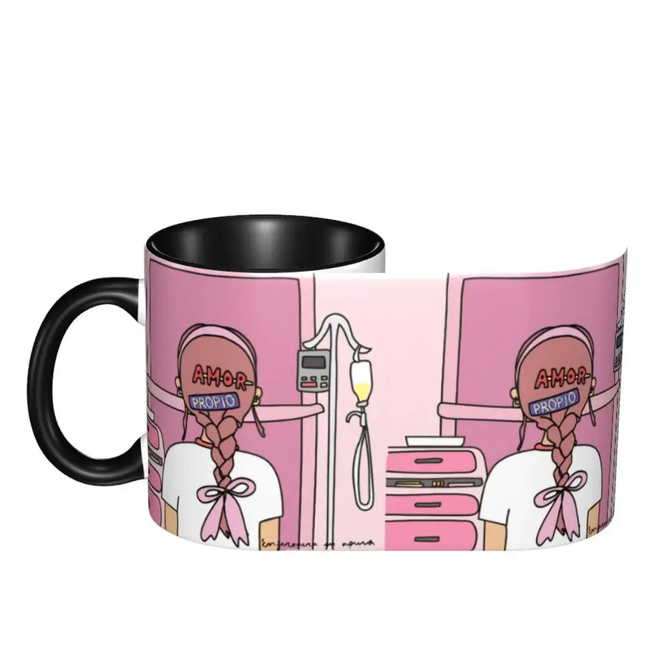 Pink Doctor Nurse Coffee Mugs DIY Customized Enfermera En Apuros Ceramic Milk Tea Mug Cup