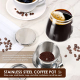 Vietnamese Coffee Filter Stainless Steel Phin Drip Coffee Pot Press Maker with 100pcs Filter Paper for Home Restaurant Travel