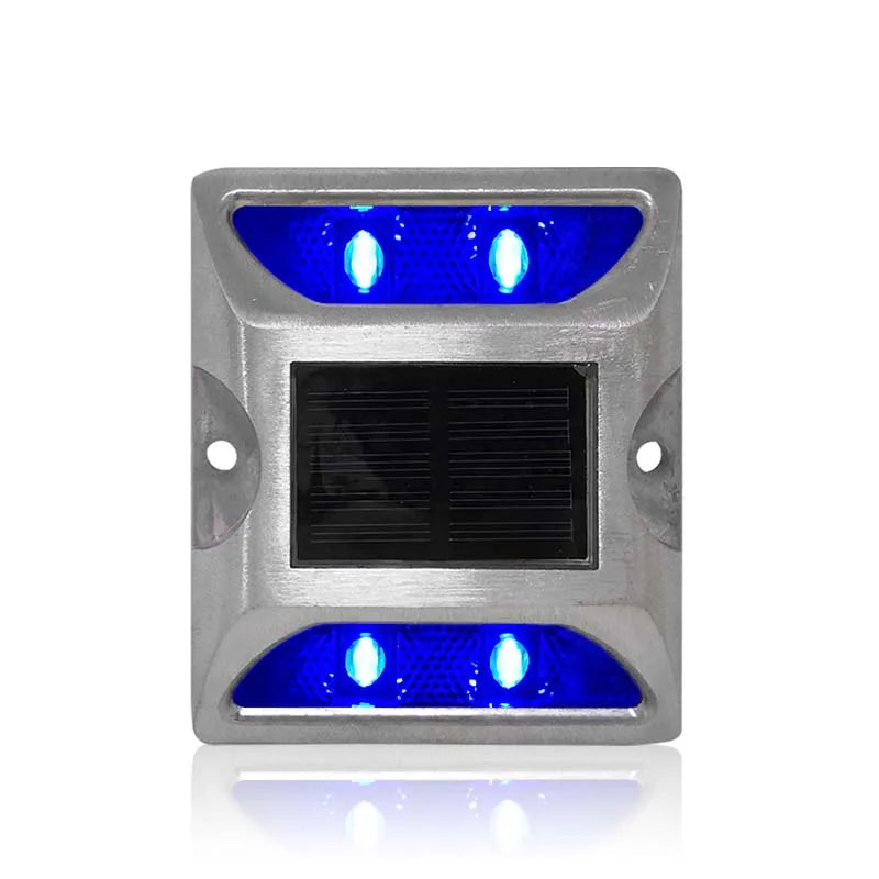 Solar Powered Aluminum Road Stud IP68 Waterproof Raised Pavement Marker Cat Eye Road Studs