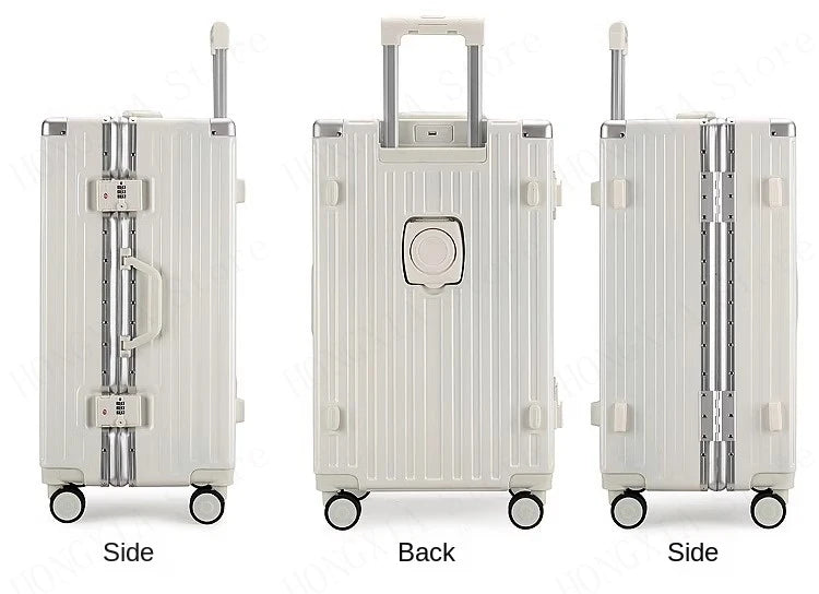 Large Capacity Suitcase 28" 32" Thickened Luggage USB Phone Stand Aluminum Frame Password Trolley Case Travel Wheeled Suitcases