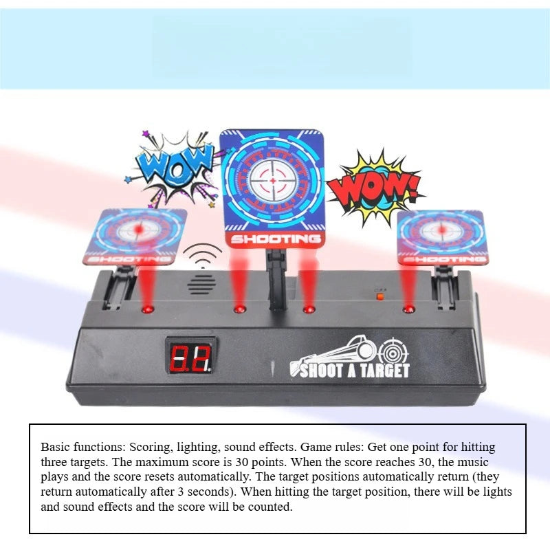 Electronic Scoring Target Moving Shooting Training Electric Soft-bullet Gun Toy Target Battle Practice Target Automatic Reset
