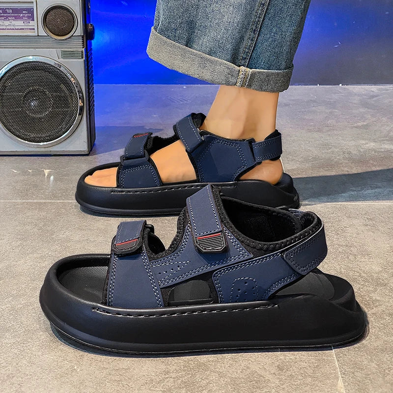 Summer Trendy Beach Sandals Casual Slip on Slippers, Lightweight Breathable Non Slip Soft Sole for Daily Casual Walking