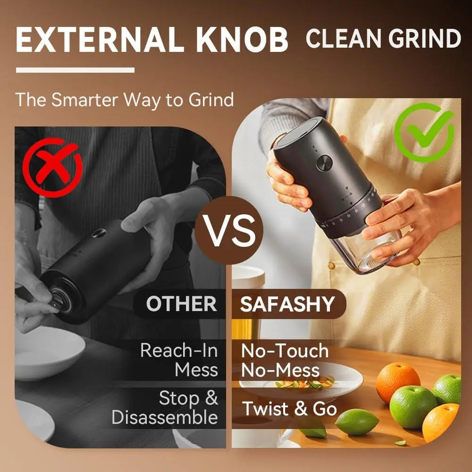 Portable Coffee Grinder Electric USB Rechargeable Home Outdoor Blenders Profession Adjustable Coffee Beans Grinding for Kitchen