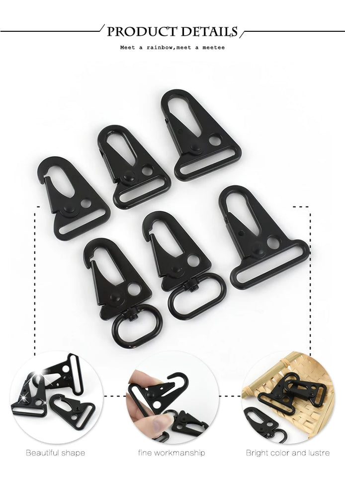 5/10Pcs 20/25/32/38mm Metal Buckle Bag Strap Lobster Clasp Backpack Webbing Dog Collar Trigger Snap Hook DIY Hardware Accessory