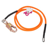 Sling Tree Descent Sling Rope 5/8 Inches -8 Feet/14 Feet with Triple Locking Carabiner Adjuster Orange/For Climbing Rescue