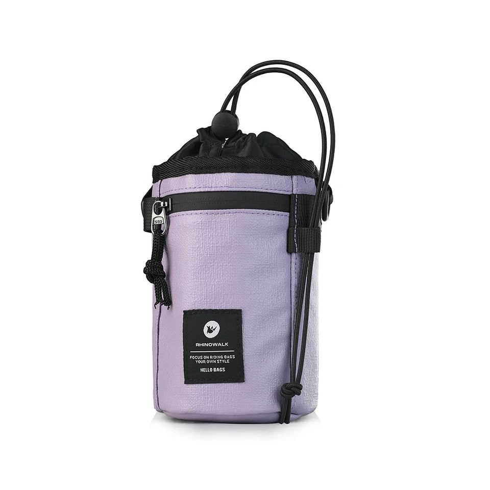 Rhinowalk Bicycle Handlebar Bag 1.6L Insulated Water Bottle Bag Cycling Front Tube Bag Commuting Morandi Color Shoulder Pack