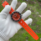 STEELDIVE Automatic Mechanical Strap Replacement Watch Bands Automatic Dive Watches Blue Rubber Strap 20/22mm