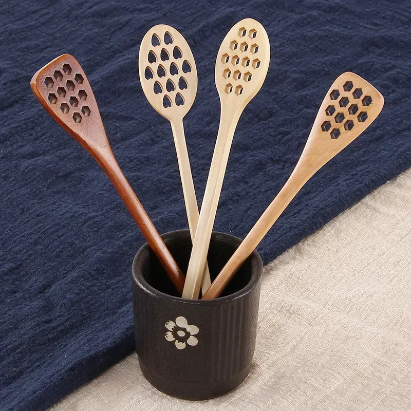 Environmentally Friendly Solid Wood Mixing Spoon Home Kitchen Utensil Spoon Creative Coffee Beverage Honey Mixing Tool Wholesale